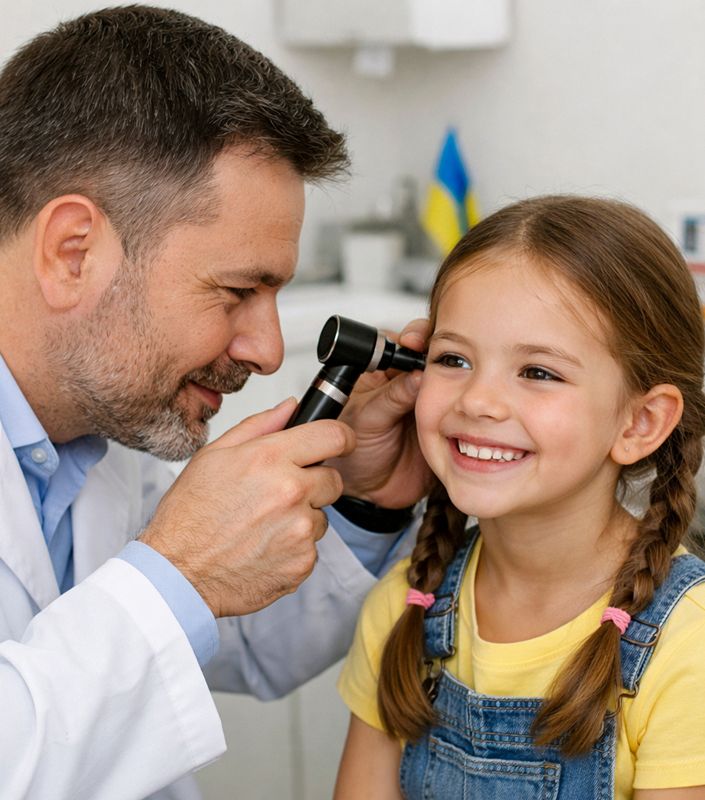 Doctor reviewing brain scan with patient